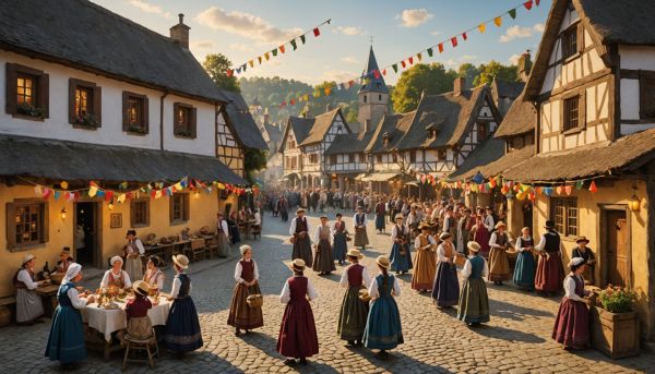 Fêtes de village traditionnelles et folklore régional